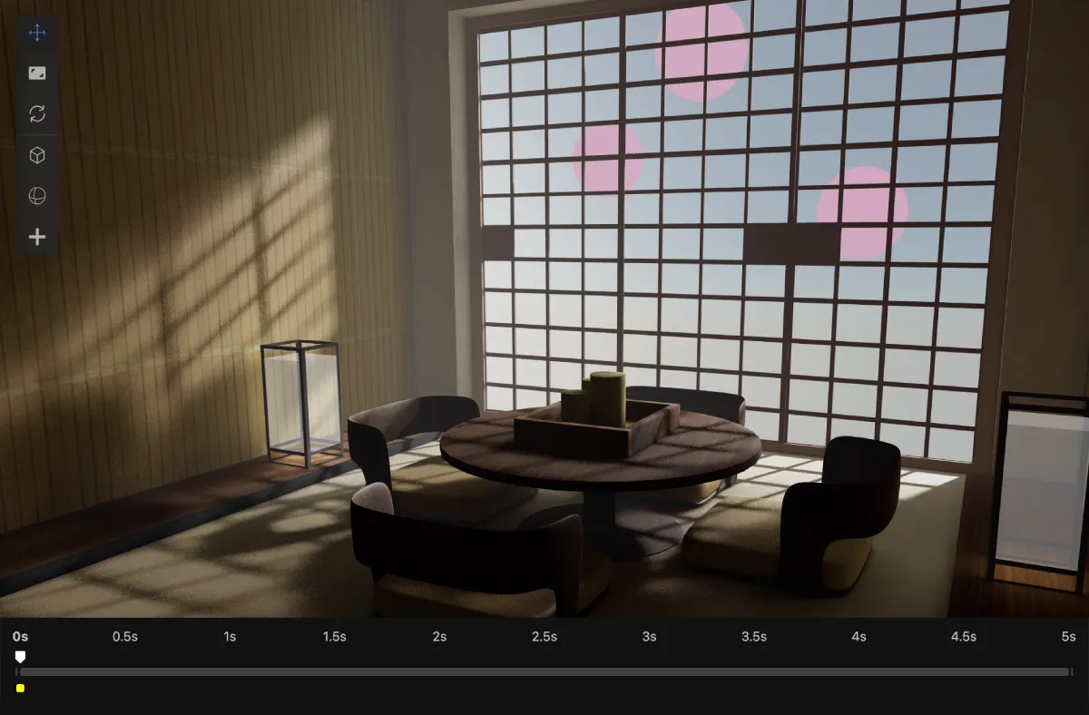 A screenshot of Vidddeo, an unreleased web-based 3D video tool.